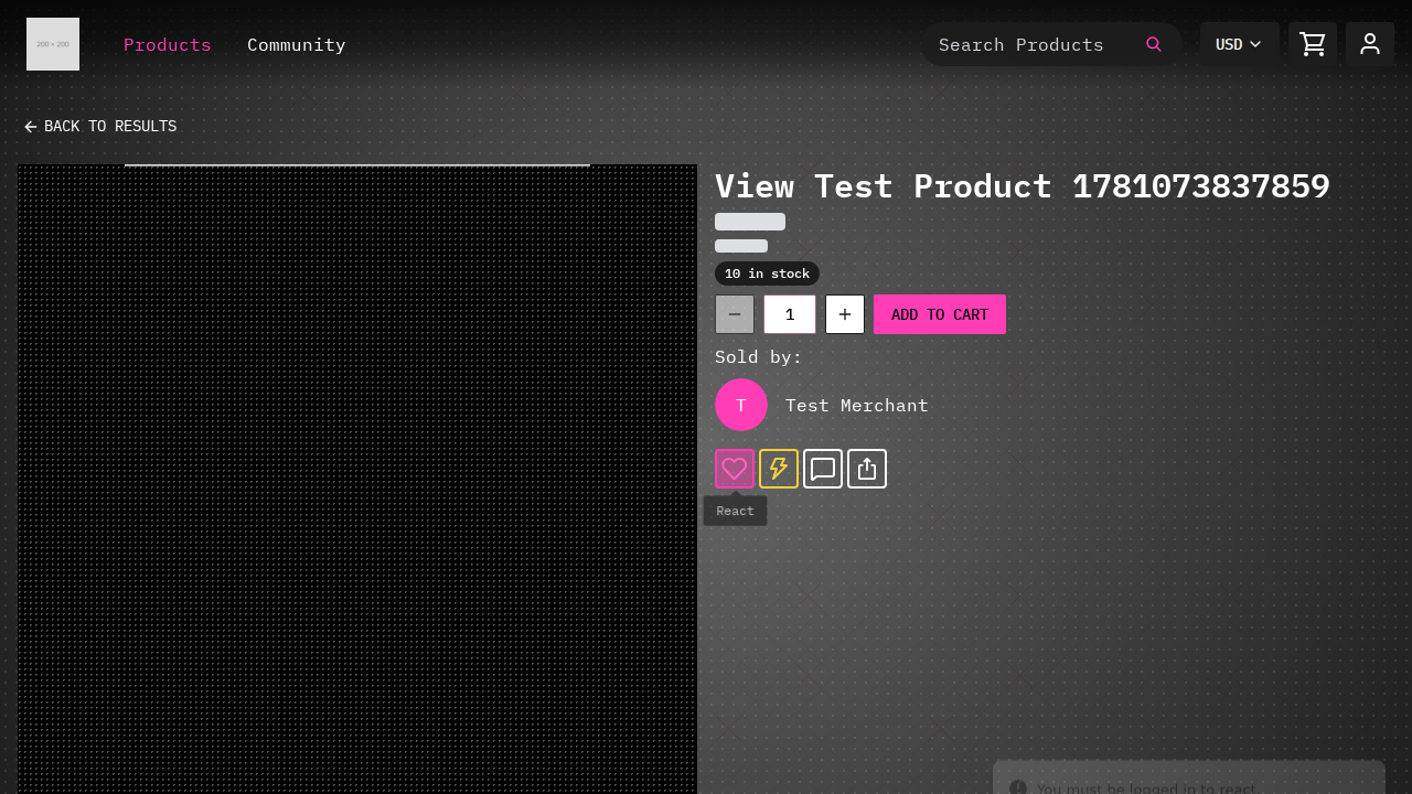 should show login prompt when clicking reaction button (unau